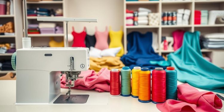 máquina overlock e elasticidade da costura