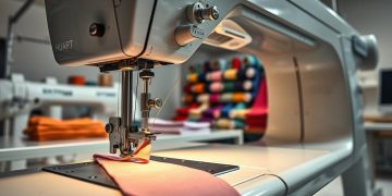 máquina overlock e troca de artigo