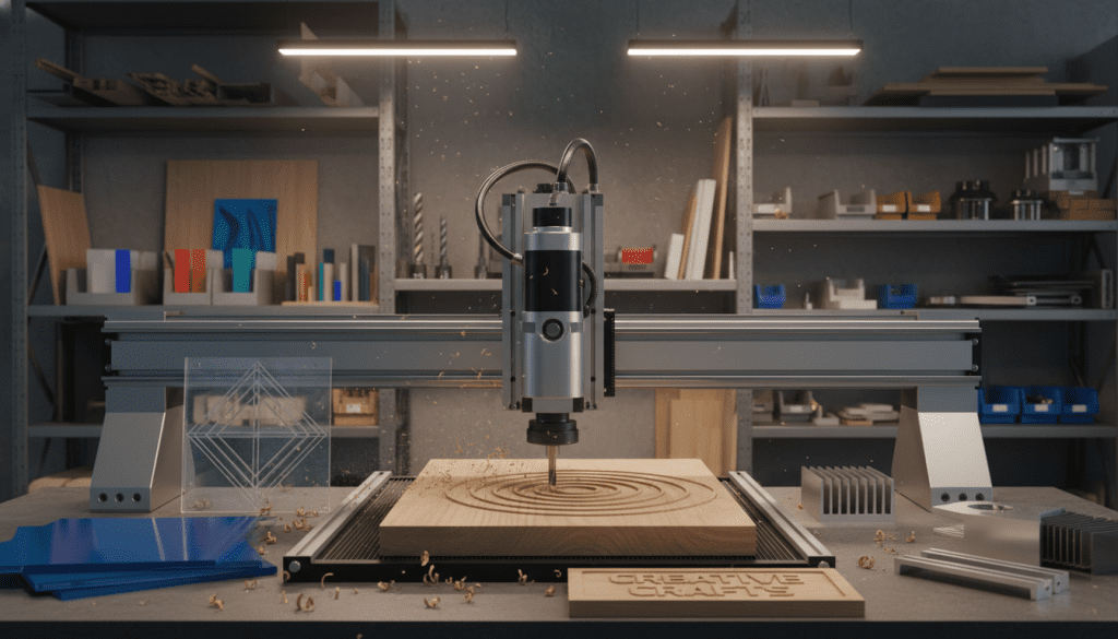 materiais e rotação do router CNC
