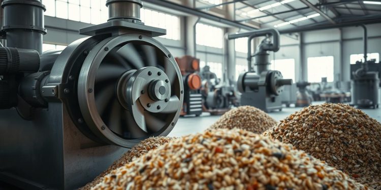 moinho triturador e alimentação irregular
