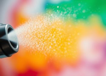 pistola de pintura e atomização