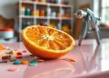 pistola de pintura e casca de laranja
