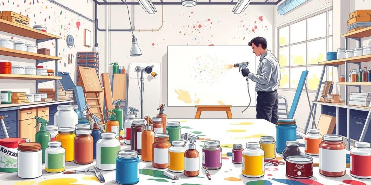 pistola de pintura e compatibilidade de camadas