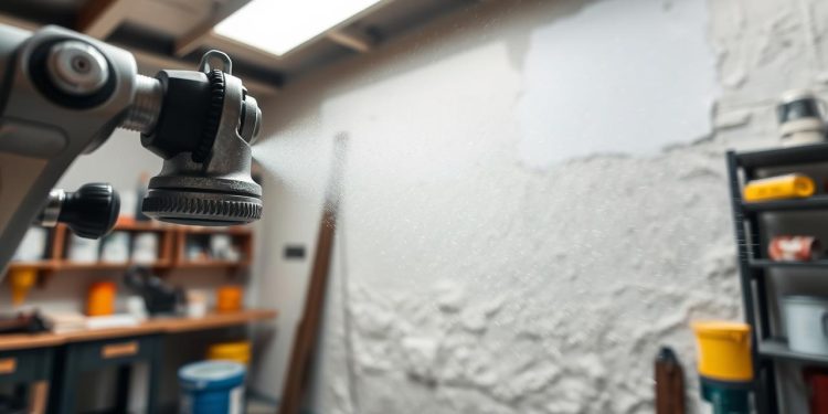 pistola de pintura e dry spray