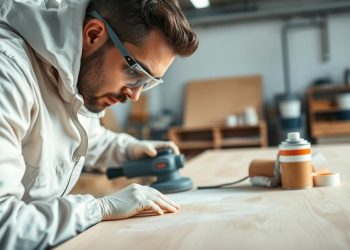pistola de pintura e preparação da superfície