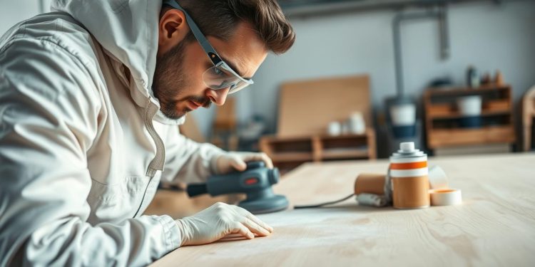 pistola de pintura e preparação da superfície