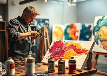 pistola de pintura e sobreposição de passadas