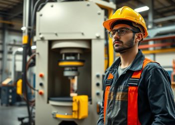 prensa hidráulica ergonomia operação