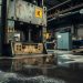 prensa hidráulica usada e contaminação do óleo