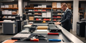 prensa térmica e troca de equipamento