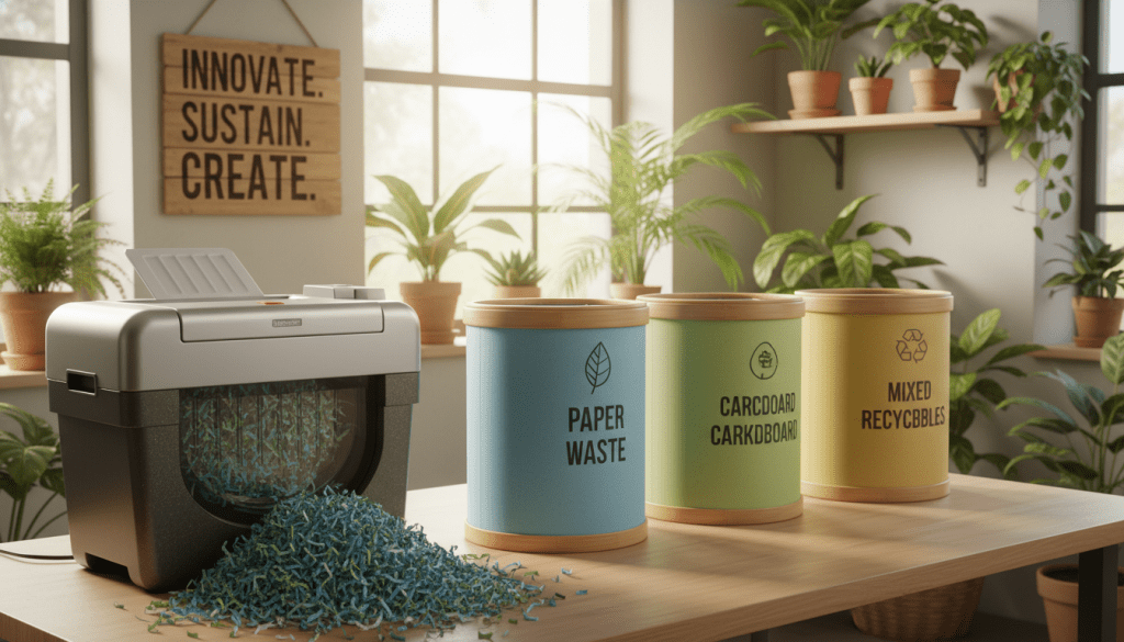 reciclagem de papel triturado
