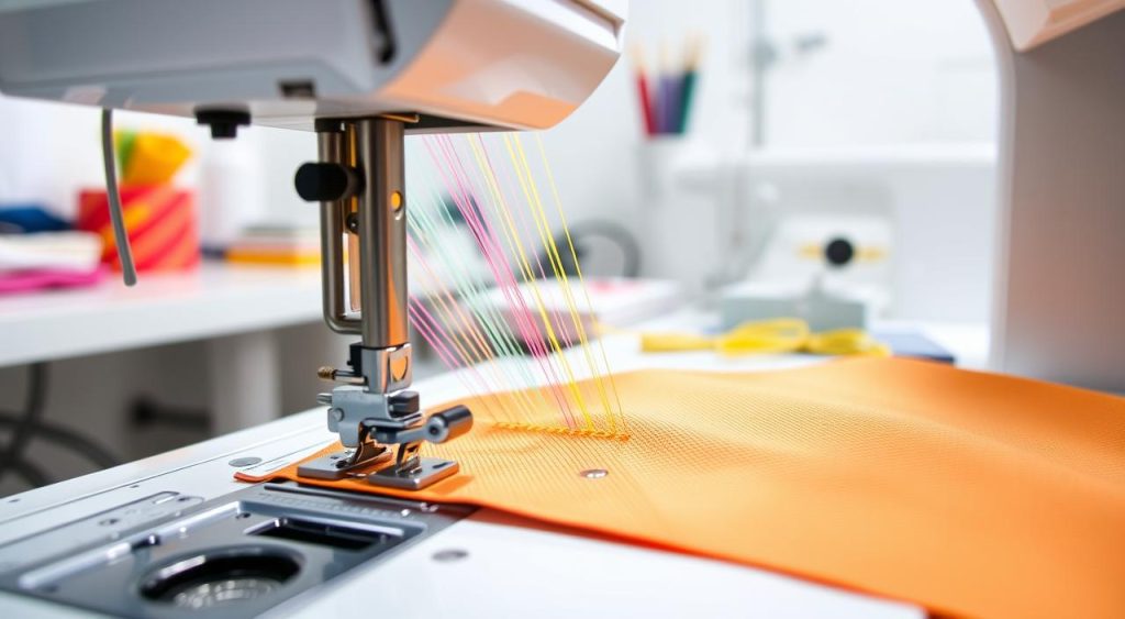 regularidade de costura em overlock
