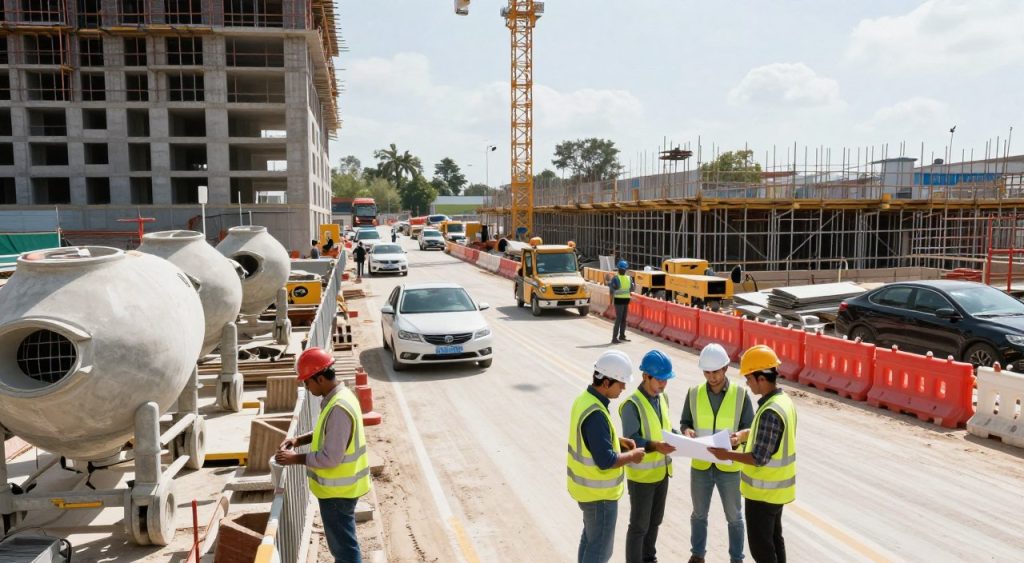 reorganização canteiro de obras
