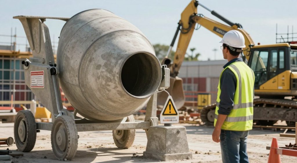 riscos de acidentes com betoneiras