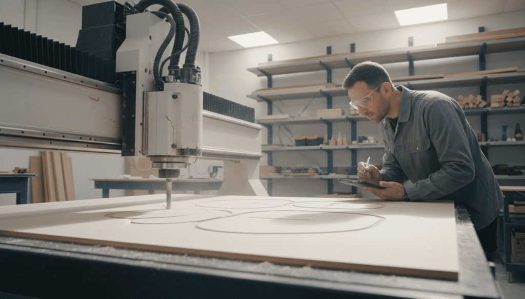 router CNC desvio de trajetória