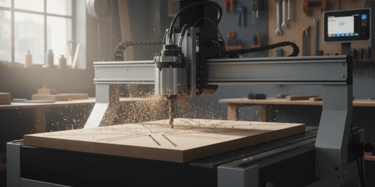 router cnc e esforço de corte