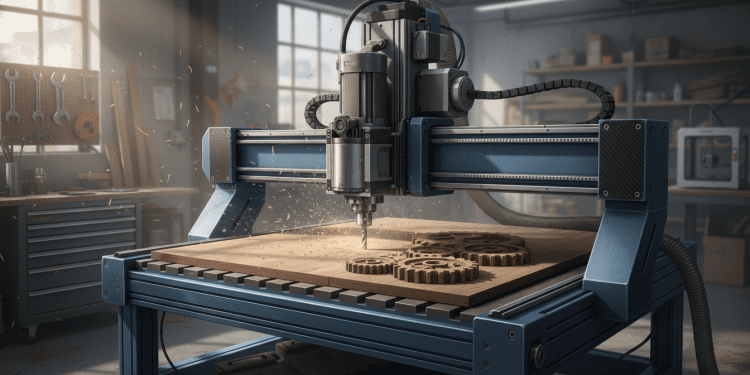 router cnc e rigidez do pórtico