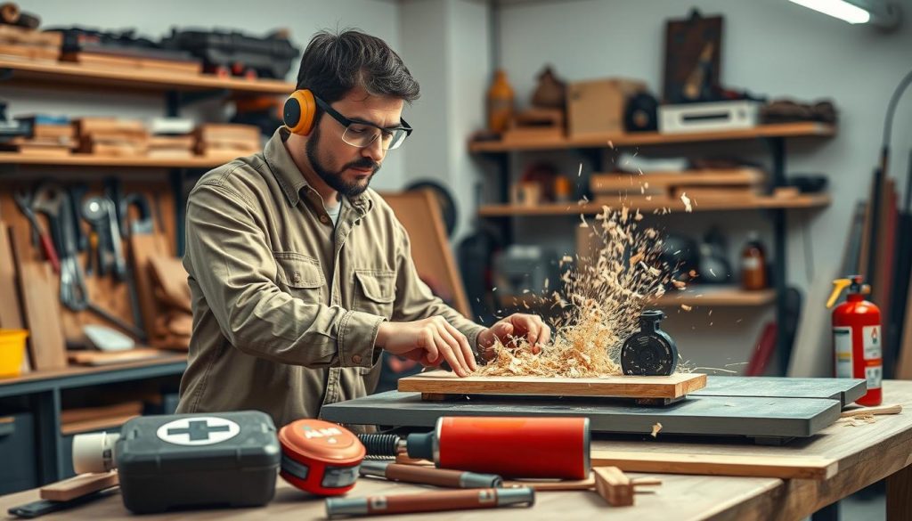 segurança no trabalho com serra circular
