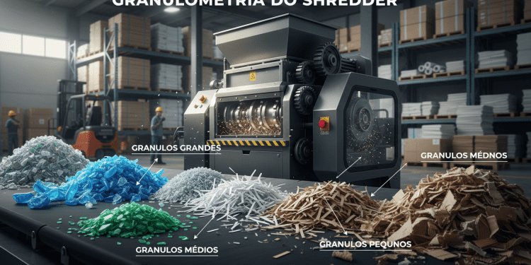 shredder e variação de granulometria