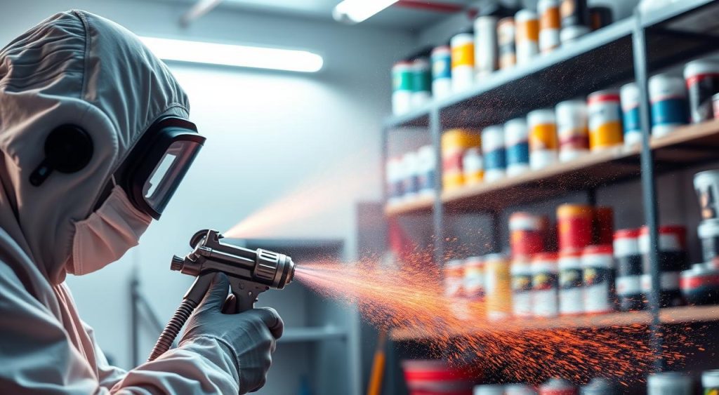 técnica de overspray
