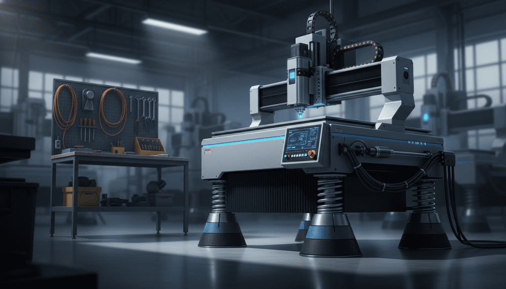 técnicas de absorção de vibrações em roteadores CNC