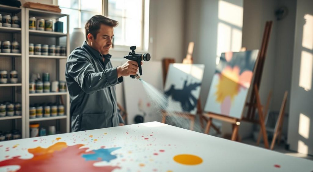 técnicas de pintura com pistola