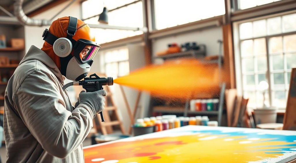 técnicas de pintura com pistola