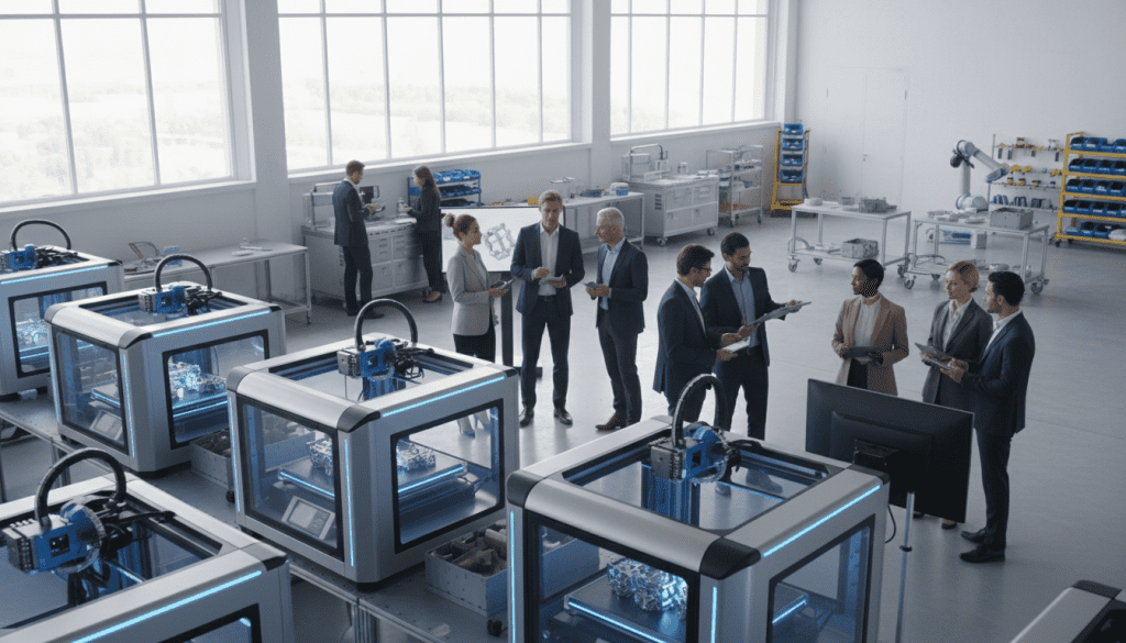 tecnologia de fila de produção 3D