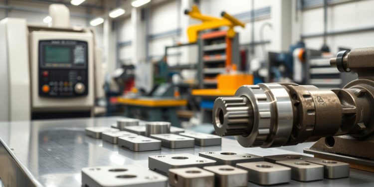 torno CNC usado em produção contínua