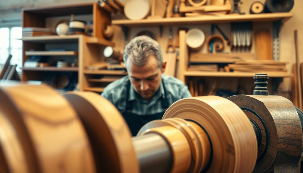 torno para madeira concentricidade