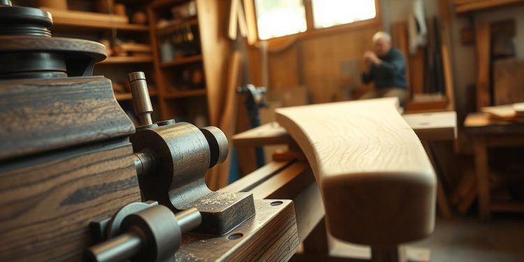 torno para madeira e comportamento em peças longas