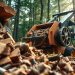 triturador de madeira e compactação do material