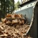 triturador de madeira e compactação do material