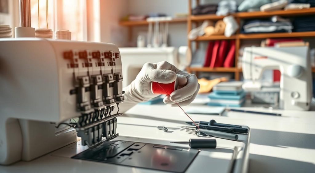 troca de peças overlock