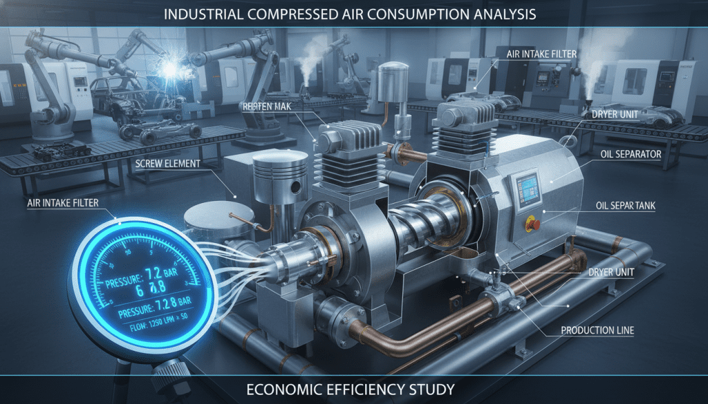 variação de consumo de ar comprimido variação de consumo de ar comprimido