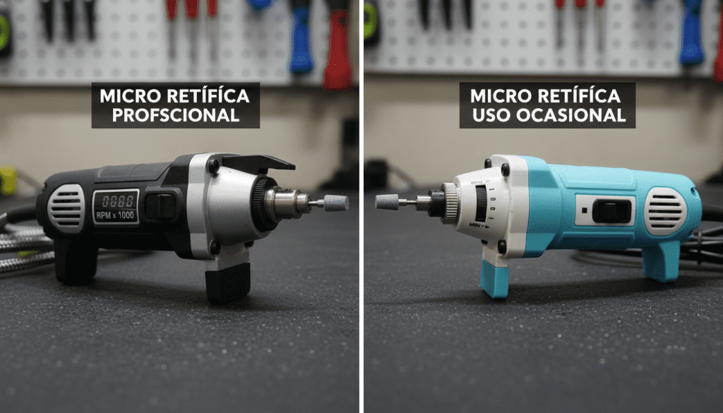 Comparação entre modelo profissional e modelo para uso ocasional