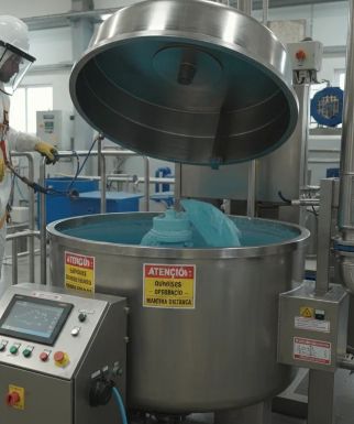 Misturador industrial fabricado com calandra de inox
