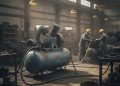 compressor de ar grande para uso industrial