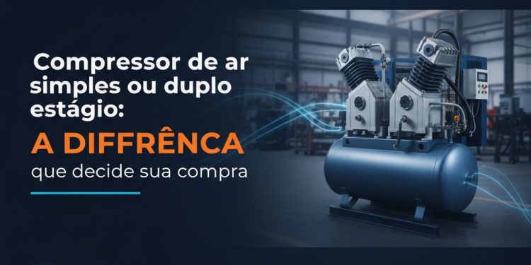 compressor de ar simples ou duplo estagio