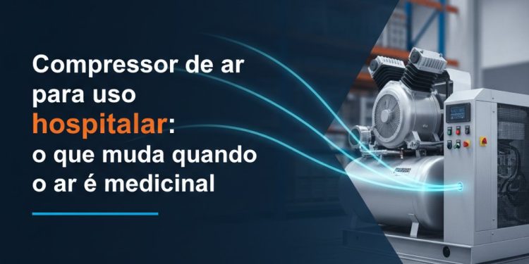 compressor de ar para uso hospitalar o