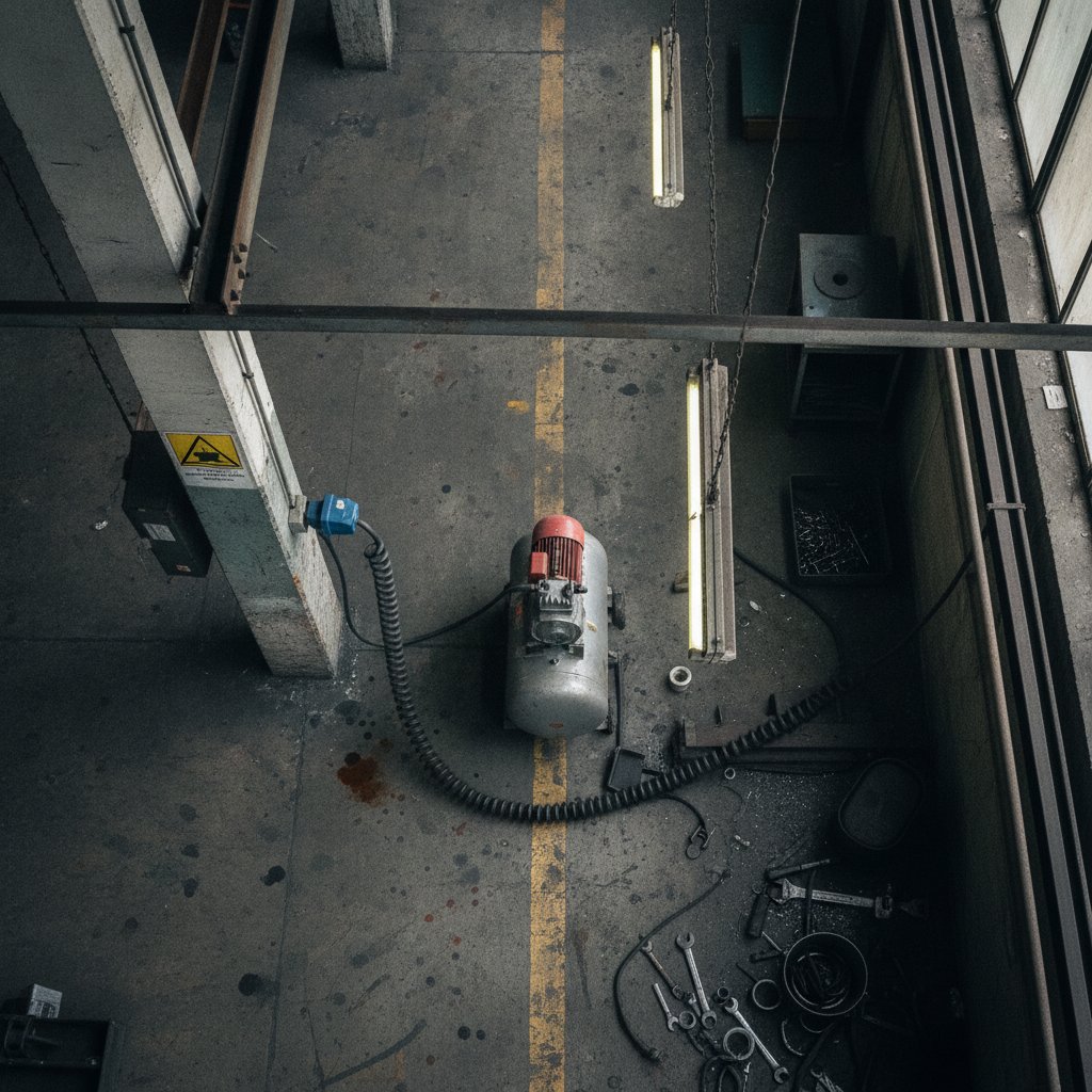 Tomada industrial de 32 A usada na conexão elétrica de compressor de ar