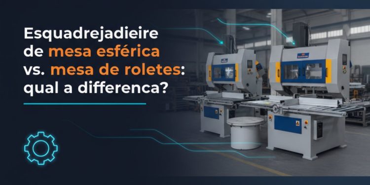 esquadrejadeira de mesa esferica vs mesa de