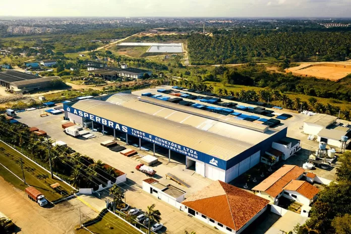foto aérea de fábrica
