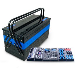 Combo Caixa para Ferramentas -87A05A-KB Sanfonada com 5 Gavetas + Jogo de Ferramentas 64 Peças KINGTONY-K1254