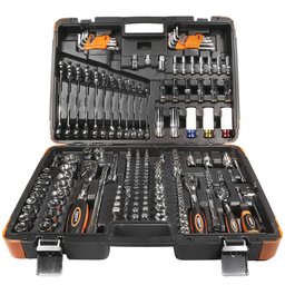 Jogo de Ferramentas Completo 178 Peças com Chaves, Soquetes e Maleta Master com Chaves Combinadas com Catraca ROBUST BY GEDORE SOLID-5000R