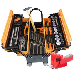 Caixa Cargobox PRO 44952660 60 Ferramentas + Torno de Bancada METALCAVA 5743 Nr. 6 TRAMONTINA-K1627