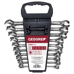 Jogo Chaves Combinadas Abertas com Catraca CR-V 10 à 19mm com 10 Peças GEDORE RED-R05905010