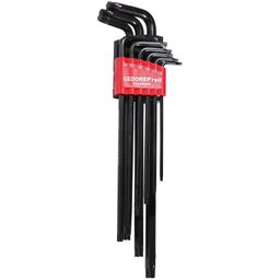 Jogo de Chaves L Hexalobular Longas CR-V T10 à T50 com 9 Peças GEDORE RED-R36455009