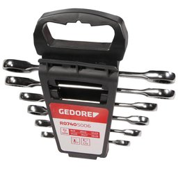 Jogo de Chave Estrela CR-V 8 x 19 mm com Catraca 6 Peças GEDORE RED-3300898