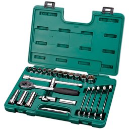 Jogo de Soquetes com Encaixe de 1/2 Pol. com 25 Peças SATA-ST09506SJ
